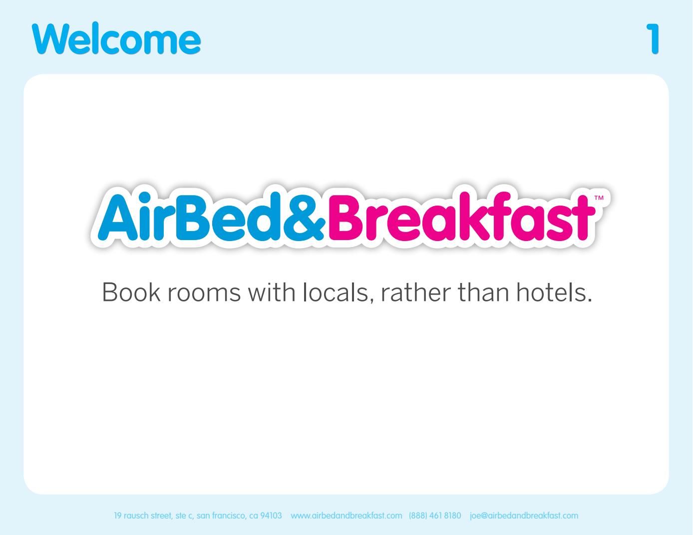 Airbnb种子轮融资BP