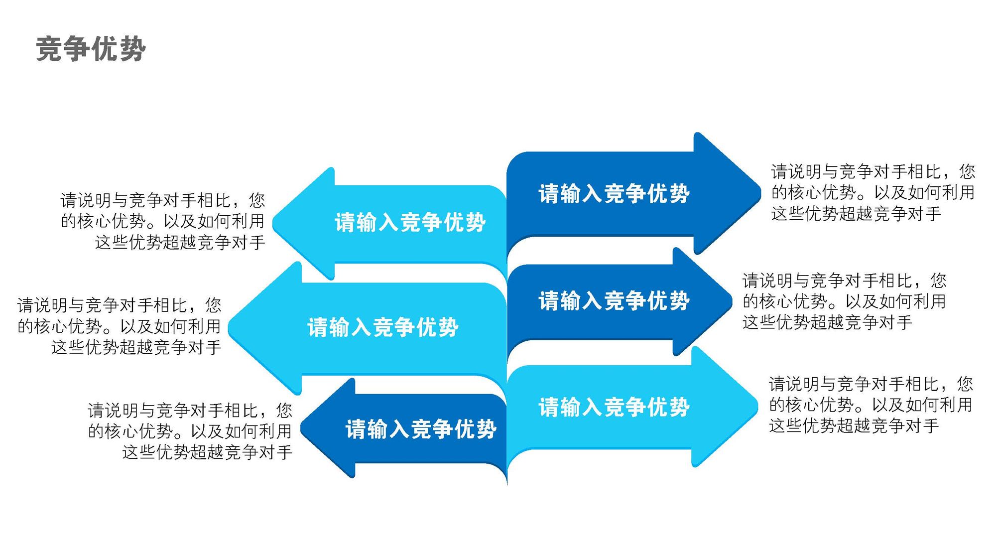 蓝色简约精致商务市场分析通用商业计划书模版